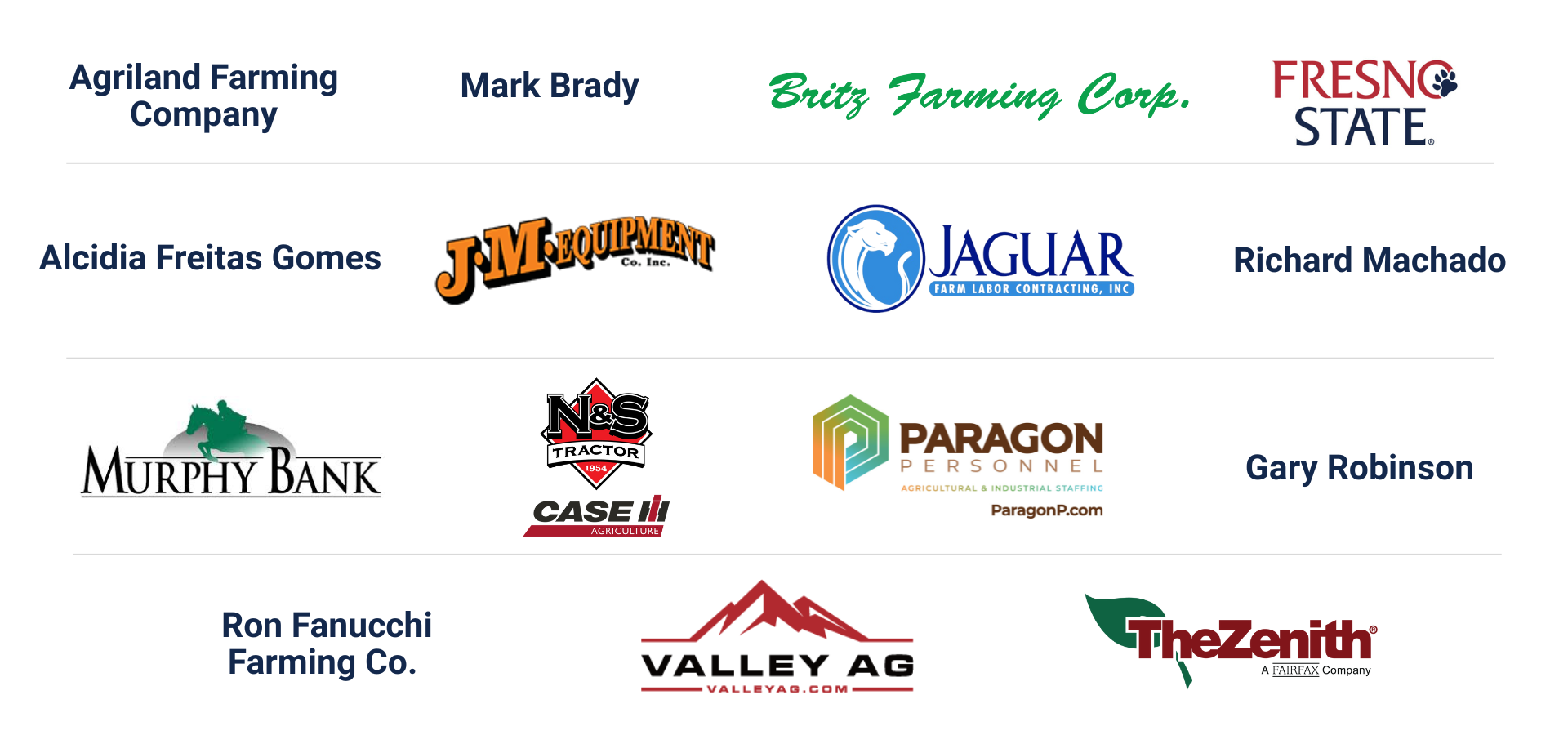 Harvester Member Logos