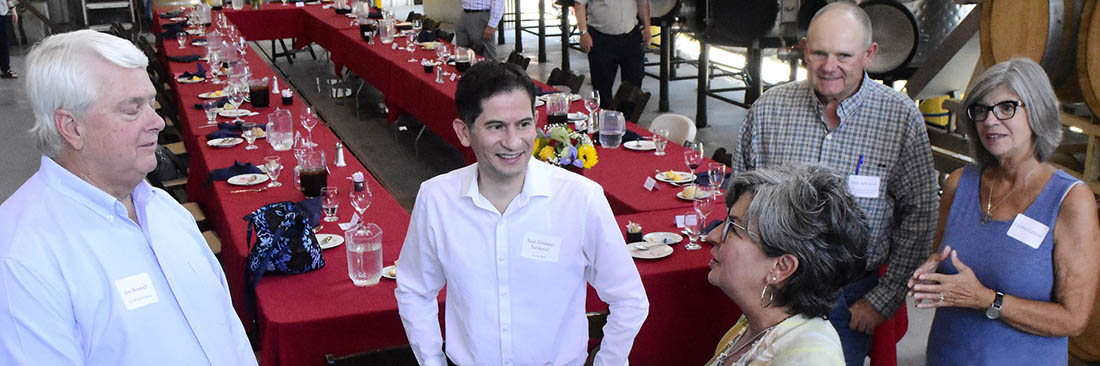 President Saul Jimenez-Sandoval, Jim Boswell, Nancy Cousyns