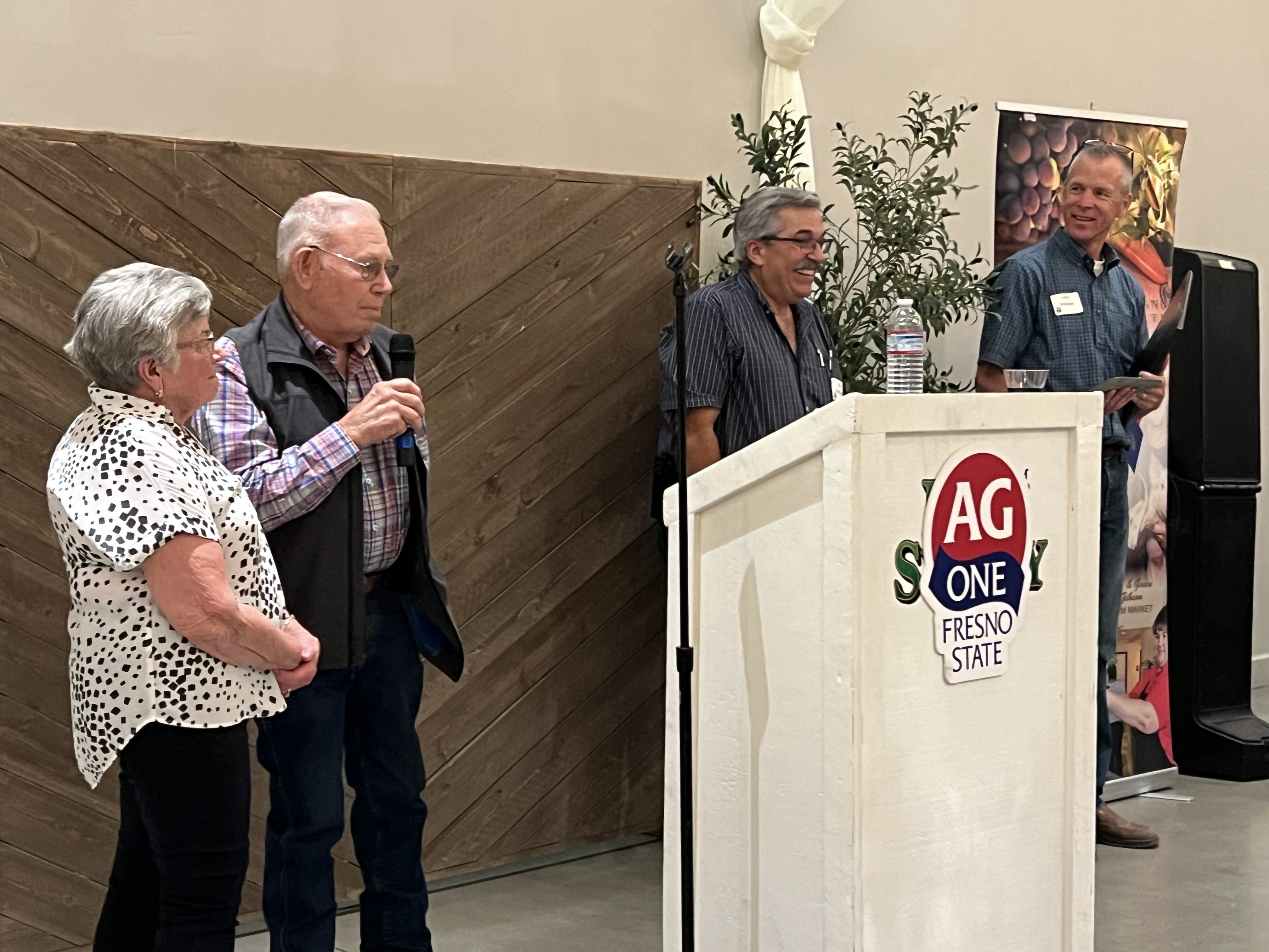 Jack and Pat address the crowd