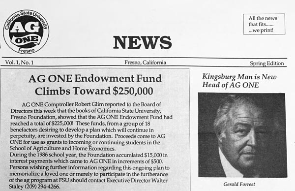 Ag One newspaper clipping