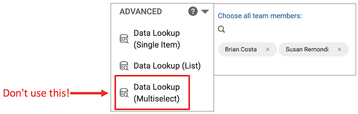 data lookup in navigation