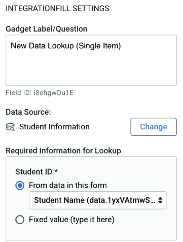 integration settings