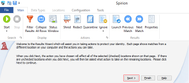 spirion search summary next