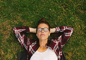 Picture of a person laying on grass