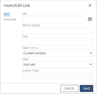 Inserting a Link